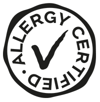 The logo that shows that Urtekram beauty is allergy certified.