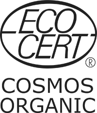 The Cosmos logo that shows Urtekram beauty is Ecocert-certified.