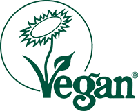 The logo of Vegan society that means we are certified by them.